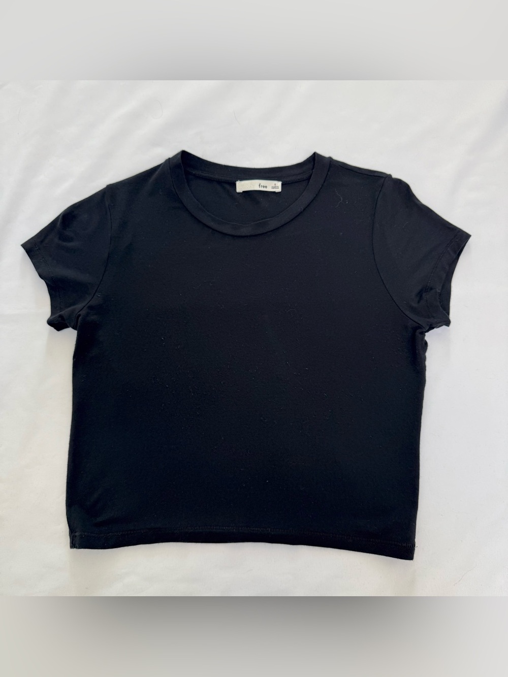Aritzia Wilfred Free Black Cropped Tee Minimalist Everyday Essential S - Picture 3 of 5